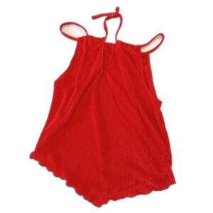 No Boundaries Halter Top Size Small Red Polyester #B069